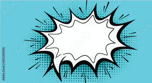 Pop Art Comic Book Speech Bubble Background, Vector Illustration