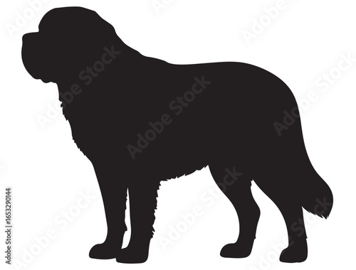ST. BERNARD DOG SILHOUETTE