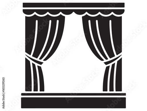 STAGE CURTAIN SILHOUETTE