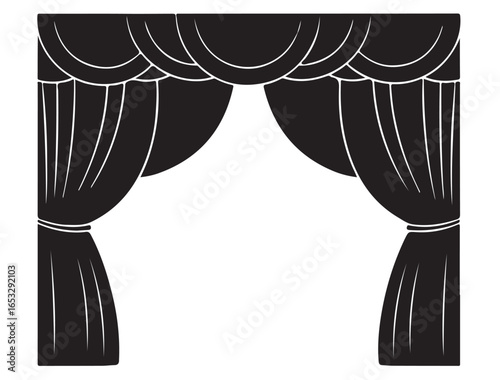 STAGE CURTAIN SILHOUETTE