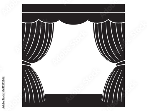 STAGE CURTAIN SILHOUETTE