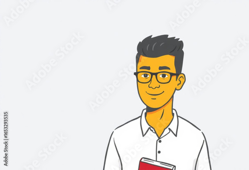 Médico de óculos expressando confiança.