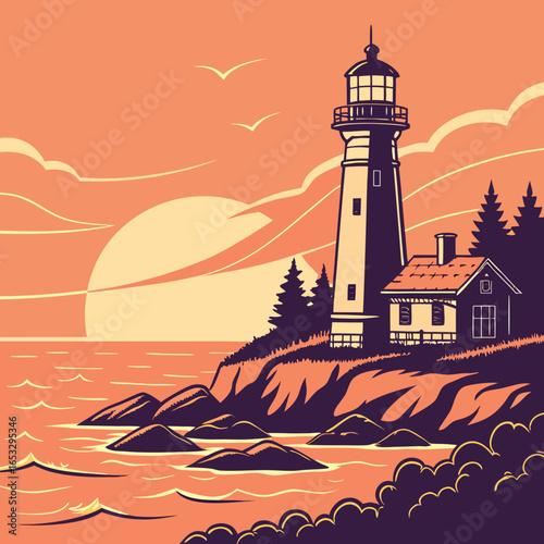 lighthouse on the island