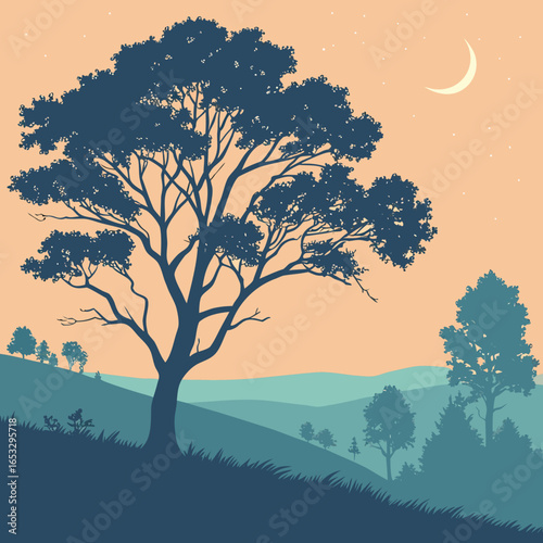 vector illustration of a tree