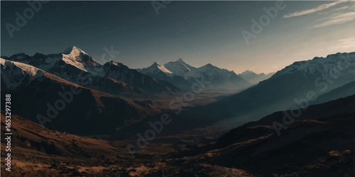 Leonardo_Kino_XL_mountains_mountains_black_sun_baground_0