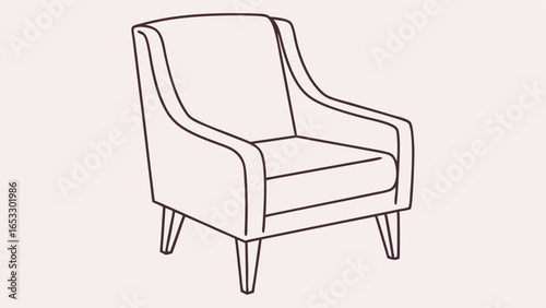 Vector illustration of a stylish armchair design for modern interiors and cozy living spaces