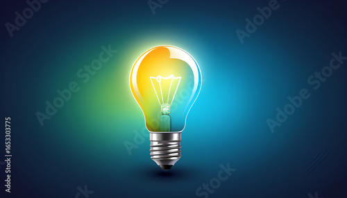 A touch of genius: a beautifully designed image of a glowing light bulb, a symbol of creativity.