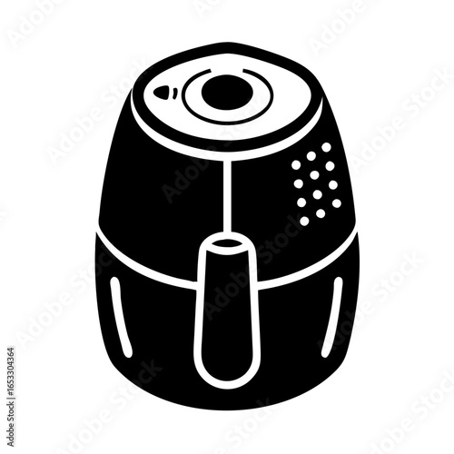 Vector art of air fryer kitchen appliance for healthy cooking  icon