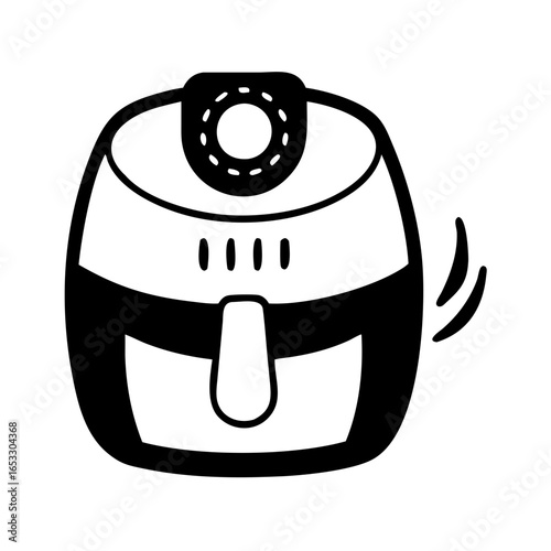 Vector art of air fryer kitchen appliance for healthy cooking  icon