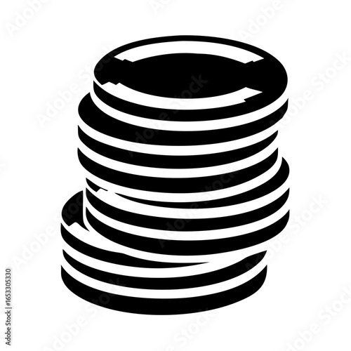 Vector art of stack of coins  icon