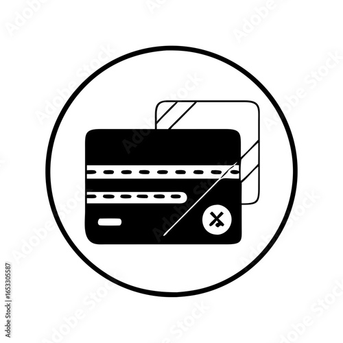 Vector art of credit card icon  icon