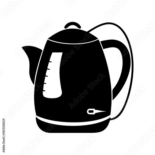Vector art of electric kettle for boiling water, modern design icon