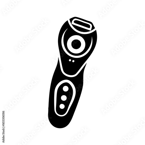 Vector art of black silhouette of an electric epilator for hair removal icon