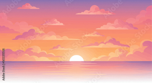 sunset over the sea