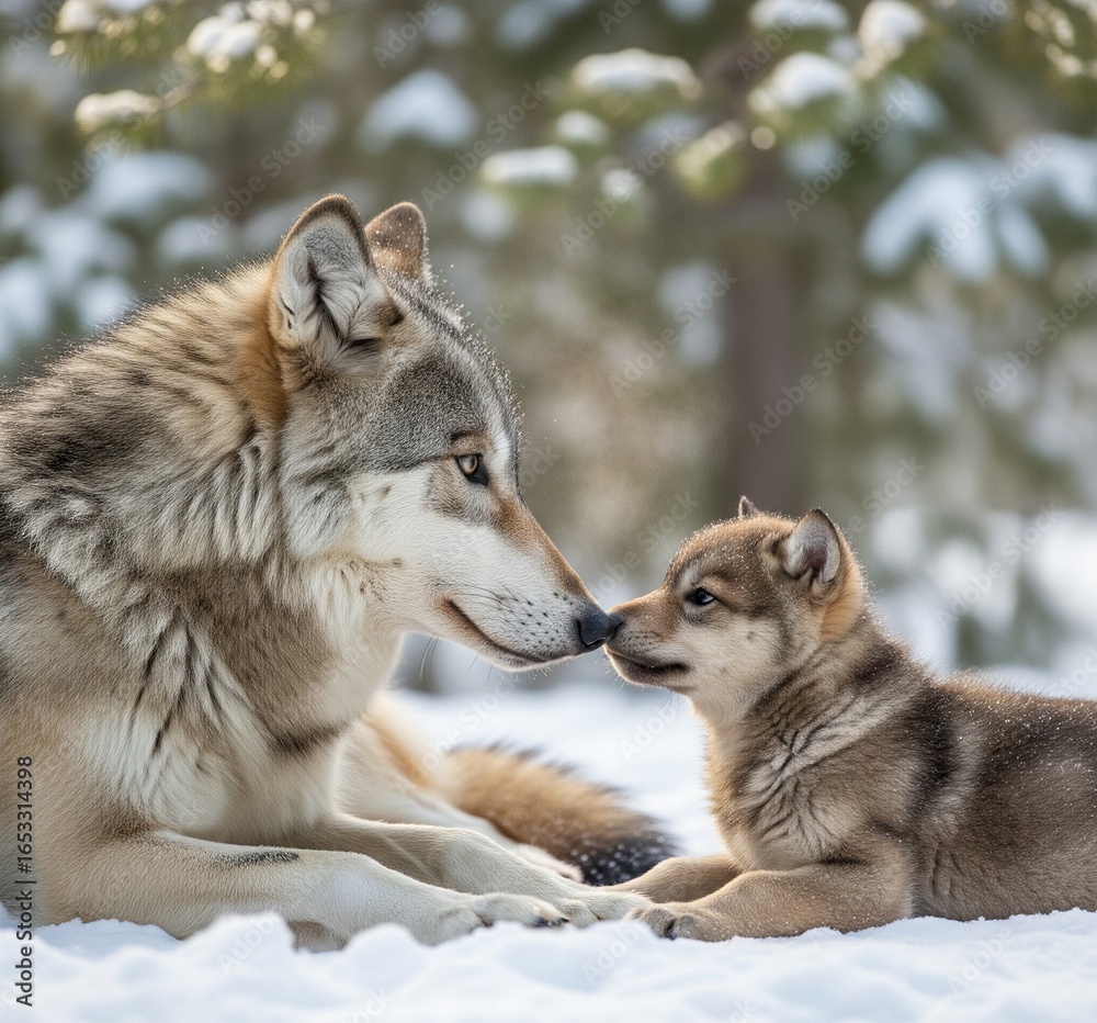 Obraz premium wolf in snow