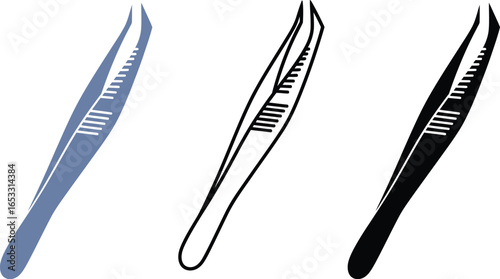 Understanding the different types of tweezers vector images