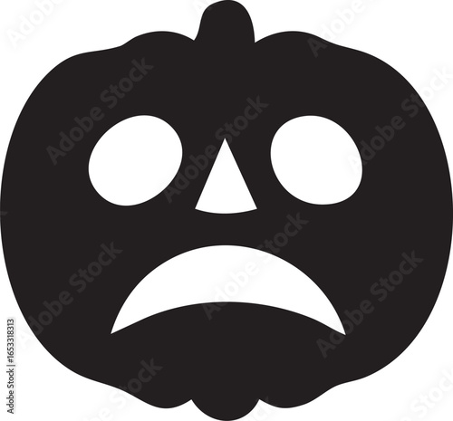 Wallpaper Mural vector illustration of a black pumpkin Torontodigital.ca