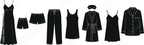 Shop women sleepwear sets black pajamas nightwear loungewear set