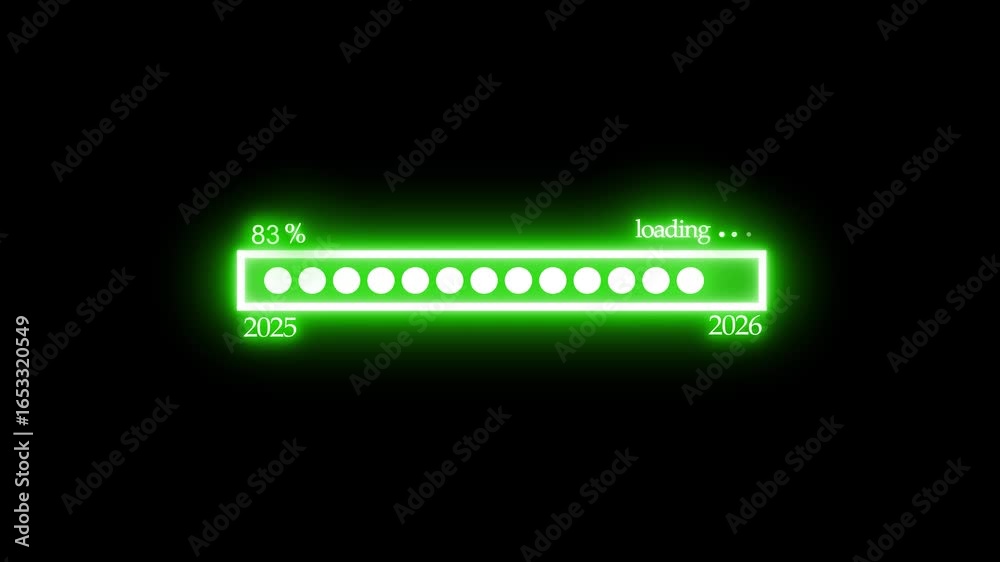 Futuristic Progress Bar Loading Animation On A Black Background Futuristic Progress Bar Loading Animation On A Black Background