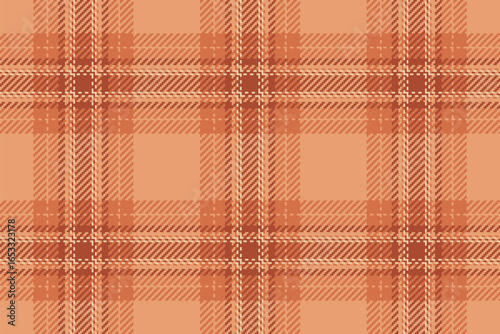 Warm, textured plaid pattern in earth tones. Ideal for backgrounds, apparel, or cozy designs. Evokes tradition and comfort. Versatile textile illustration.