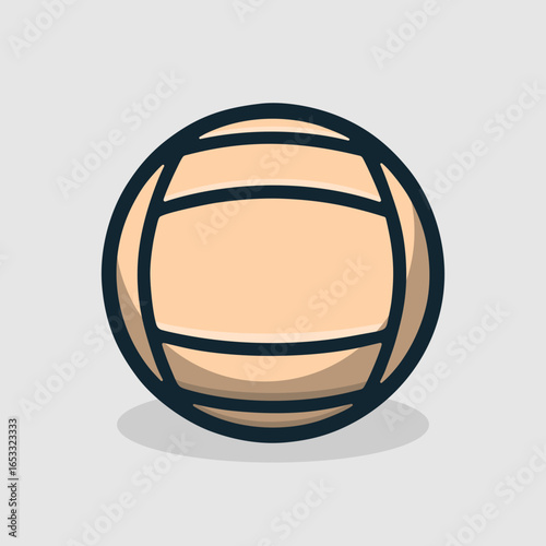 Leather ball for beach sports in neutral tones
