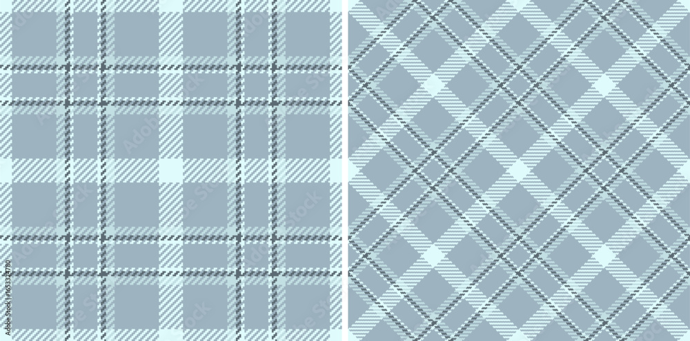 Check background vector of pattern plaid fabric with a texture seamless textile tartan. Set in trendy colors for stylish gingham patterns for clothing.
