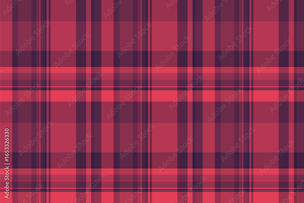 Obraz premium Seamless red plaid pattern. Classic textile design ideal for backgrounds, apparel, or festive projects. Adds warmth cozy feel. Versatile texture.