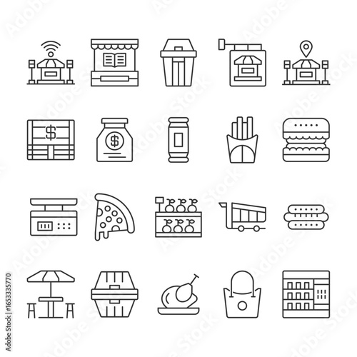 Street Market Icon - Stall Icon