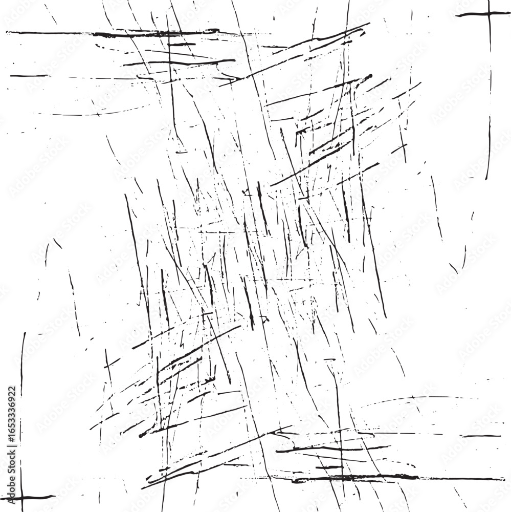 Fototapeta premium Scratched Grunge Urban Background Texture Vector. Dust Overlay Distress Grainy Grungy Effect. Distressed Backdrop Vector Illustration. Isolated Black on White Background. EPS 10.