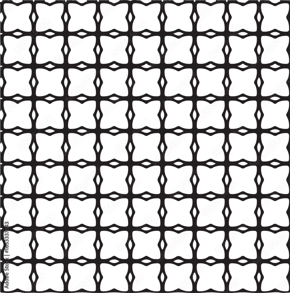 Fototapeta premium Black and white geometric pattern. Tileable texture background.