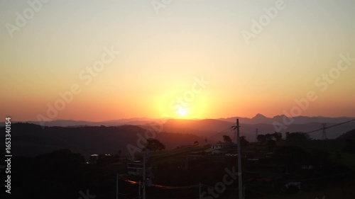 sunset in the mountains