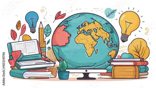 Doodle Vector Icons Homeschool and Education