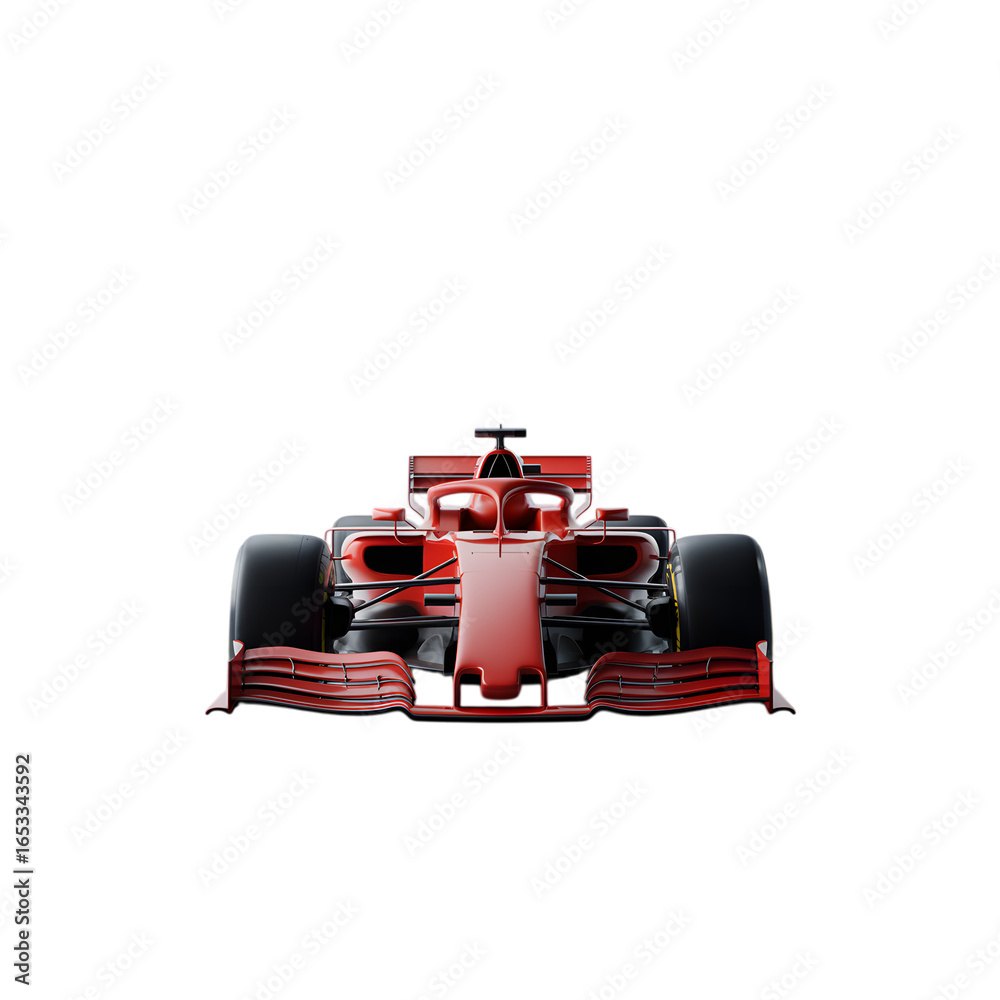 Naklejka premium Red Formula One Car Front