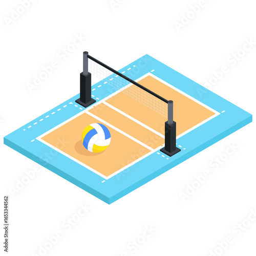 Isometric Volleyball Court