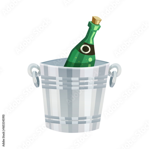 Champagne chiller: The elegant champagne chiller keeps the green bottle cold. perfect for a special moment.