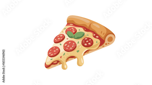 A slice of delicious pizza with melted cheese and toppings.