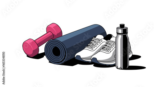 A curated collection of fitness essentials, perfect for workouts and a healthy lifestyle.