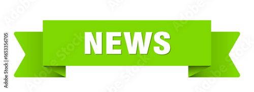 news ribbon isolated on transparent background. news ribbon
