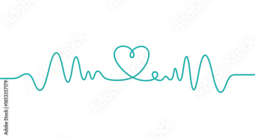 Heartbeat line vector medical health care design