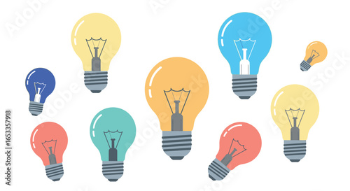 Colorful light bulbs ideas inspiration creativity