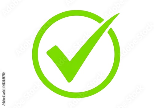Free Download Green check mark inside a circle on white background - GFXLoad