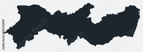 Pernambuco map. Just a simple border map. Shape of the state. Flat blank Pernambuco outline. Vector boundary illustration.