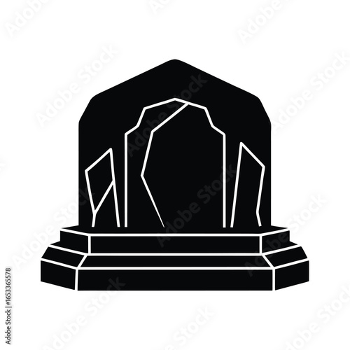 Vector art of ancient stone altar structure, a sacred monument for ritual worship, symbolizing history and heritage