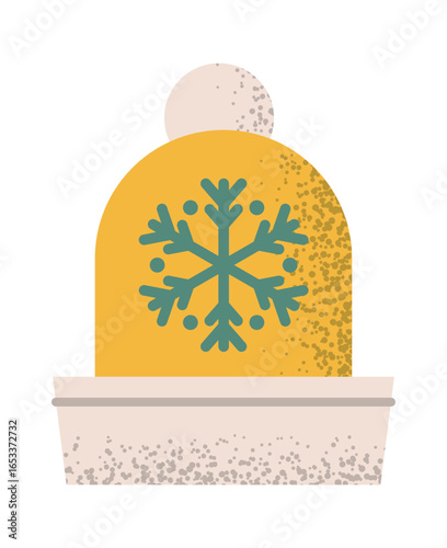 Warm Christmas hat geometric ornament