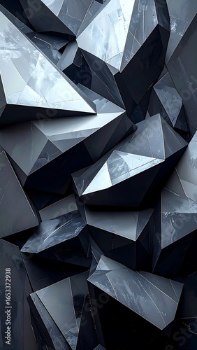 Abstract geometric shapes in dark gray (1)