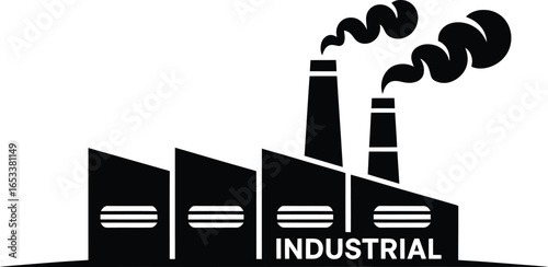 vector illustration of industrial building