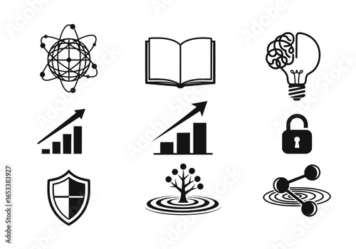 Innovation, Growth, Security Icons