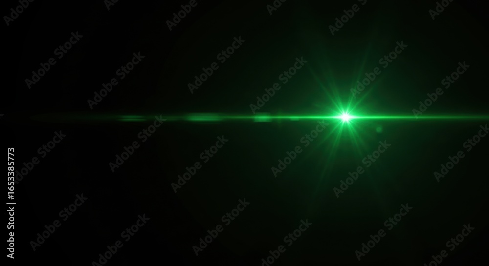 Green Lens Flare: A vibrant streak of emerald light emerges from a lens flare. this photorealistic image, set against a deep black backdrop, creating a sense of dynamism and intrigue. Green Lens Flare: A vibrant streak of emerald light emerges from a lens flare. this photorealistic image, set against a deep black backdrop, creating a sense of dynamism and intrigue.