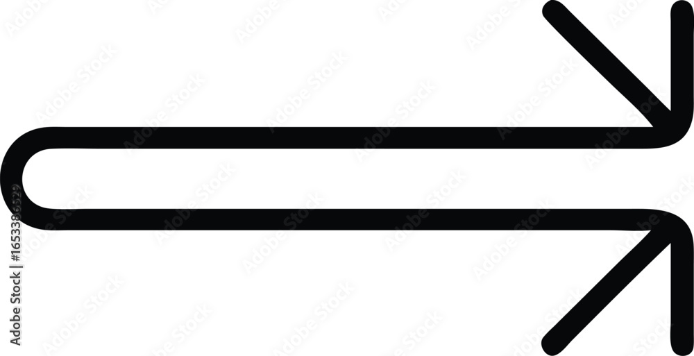 black and white arrow sign