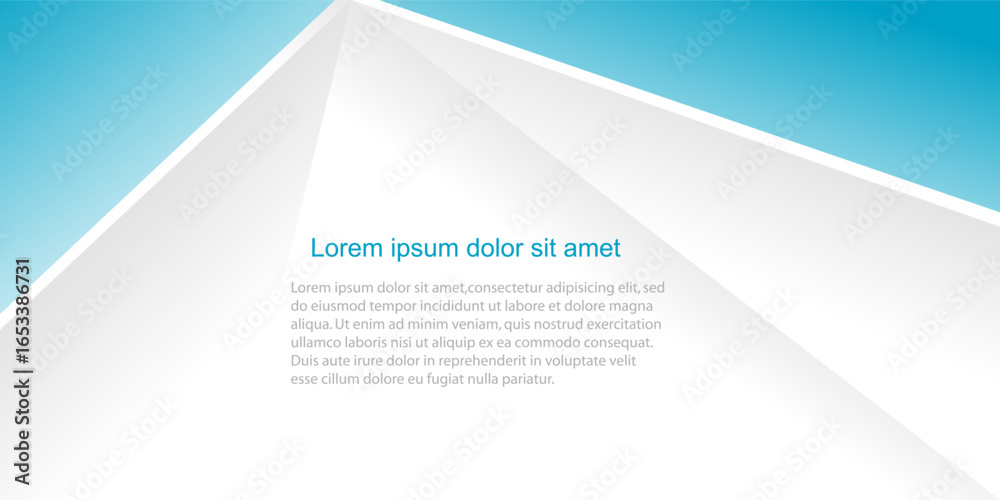 Naklejka premium Blue corner arrows minimalist vector background on white space for text and message design. paper style